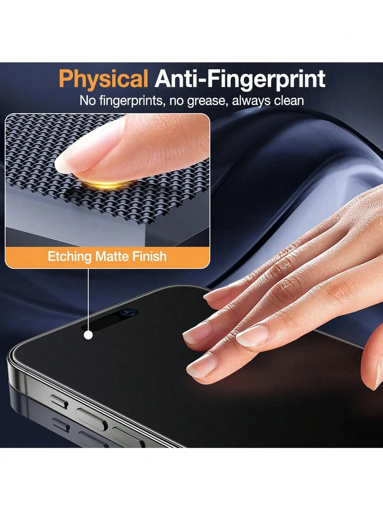 3 Pcs Matte Anti-Peeping Tempered Glass Screen Protector Compatible With IPhone 17 Pro Max/17 Pro/17 Air/17/16 Pro Max/16 Pro/16 - Smarsty