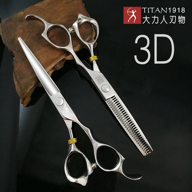 Titan 3D Professional Hair Cutting Scissors 6 Inch - Smarsty