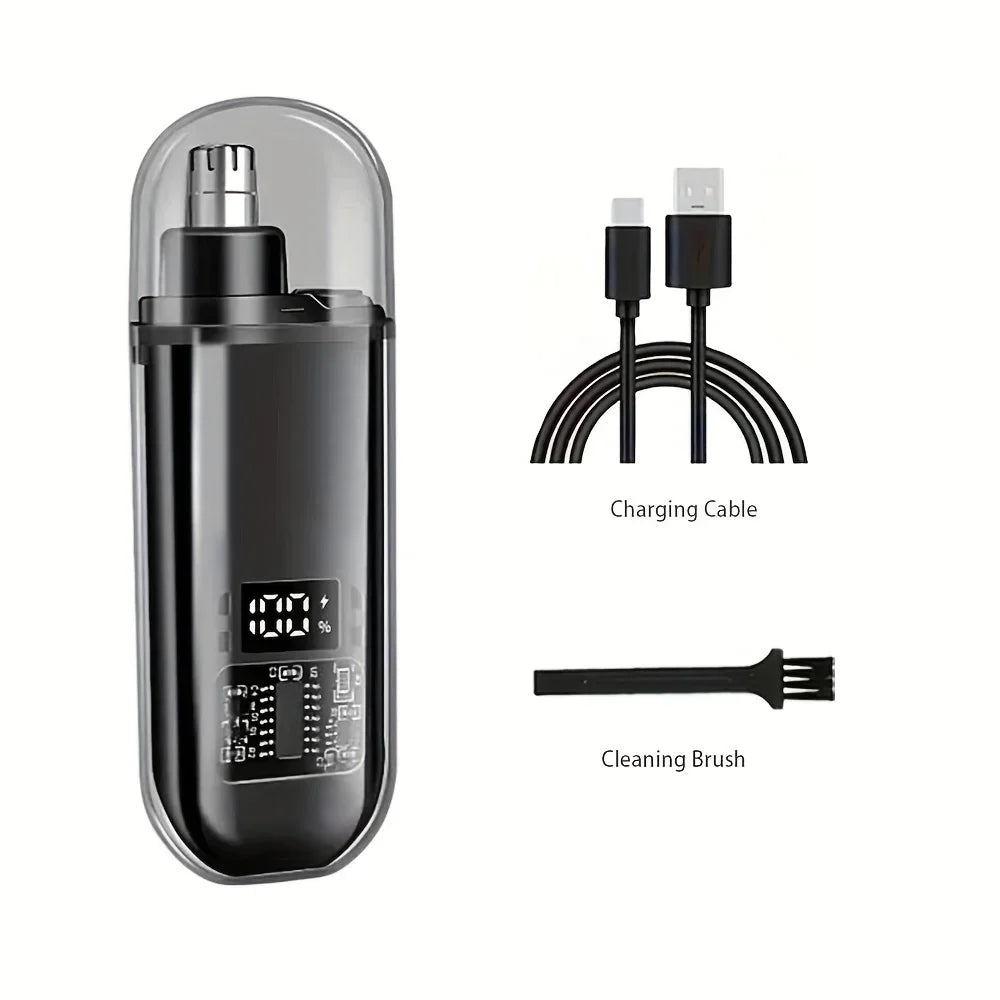 Nose Ear Hair Trimmer for Men - USB C Rechargeable Portable Fast Charge, Compact Grooming Kit - Smarsty