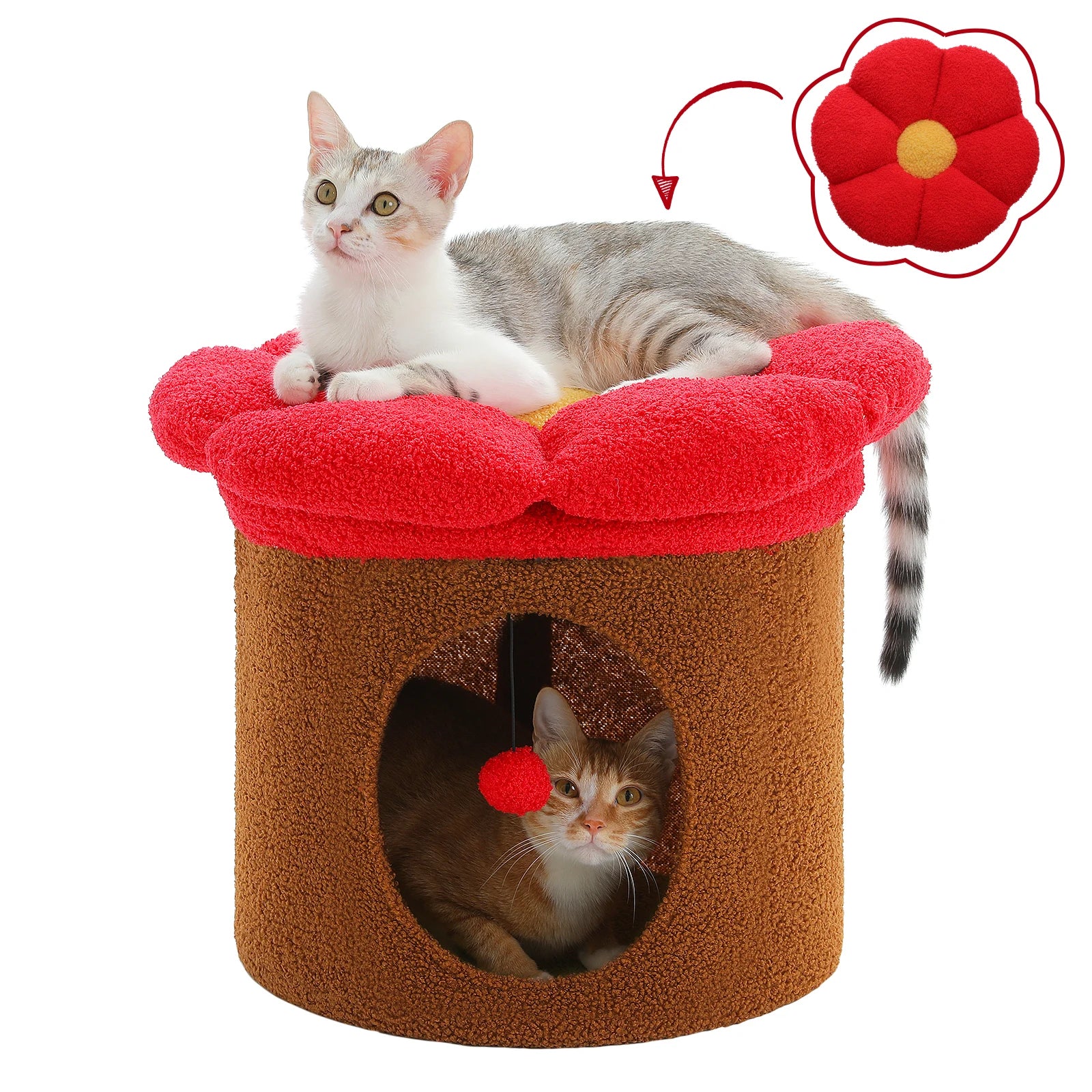 Large Cat House with Removable Flower Bed - Smarsty