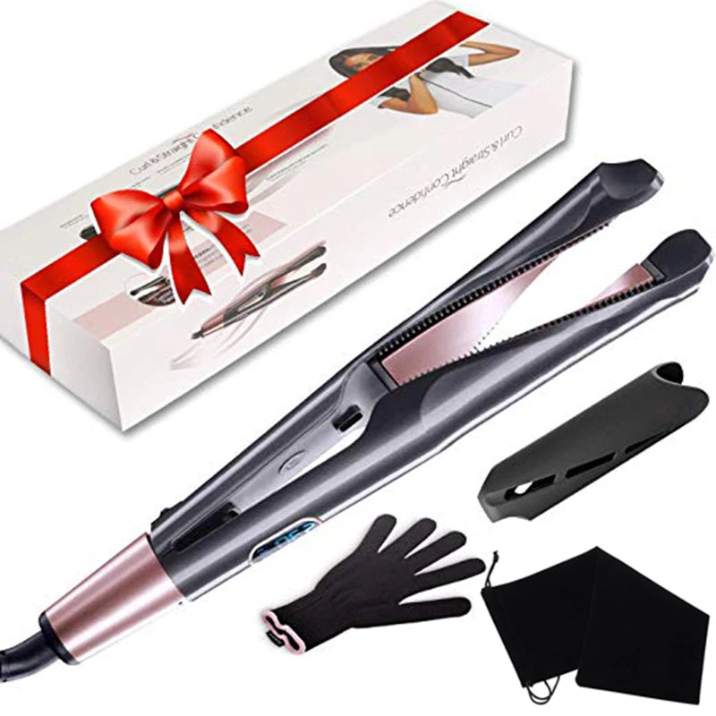 2 in 1 Hair Straightener and Curler with Fast Heating - Smarsty