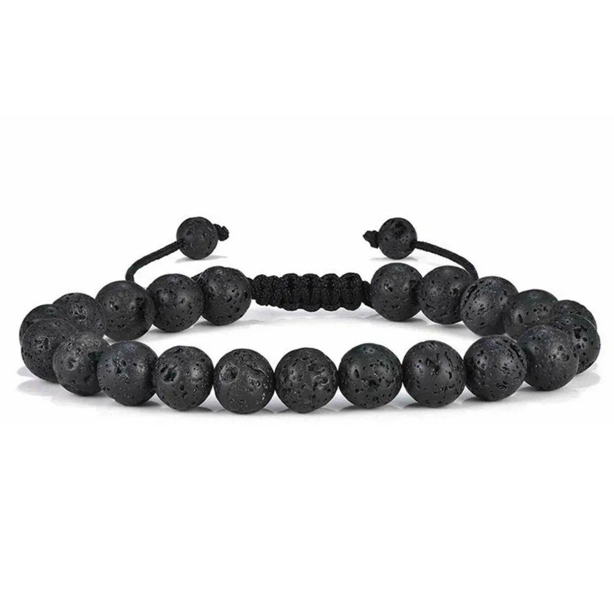 Natural Tiger Eye Lava Rock Bracelet Handmade Protection - Smarsty