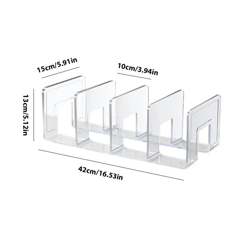 4 Slots Handbag Storage Racks Transparent Wardrobe Divider Shelf Acrylic Storage Holder Closet Organizer Bags Display Racks by Smarsty
