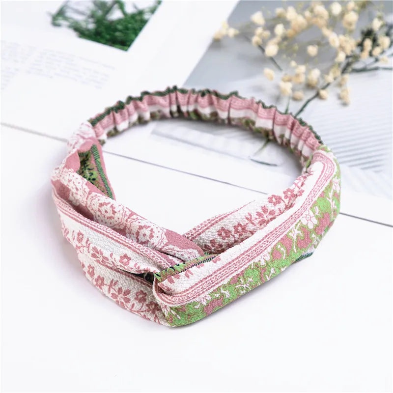 Bohemian Print Headbands For Women Vintage Turban Comfort - Smarsty