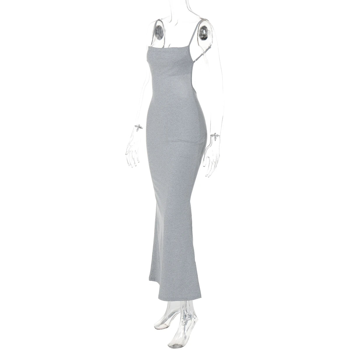 Hugcitar 2025 Spring Solid Sleeveless Backless Elegant Sexy Bodycon Y2K Maxi Prom Dress Women Clothes Birthday Party Casual Y2K