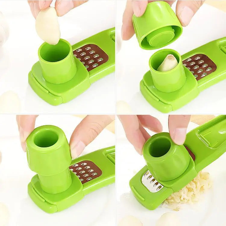 1PCS Garlic Crusher Press Multi-Functional Manual Ginger Garlic Grinding Grater Cutter Garlic Peeler Kitchen Tools by Smarsty