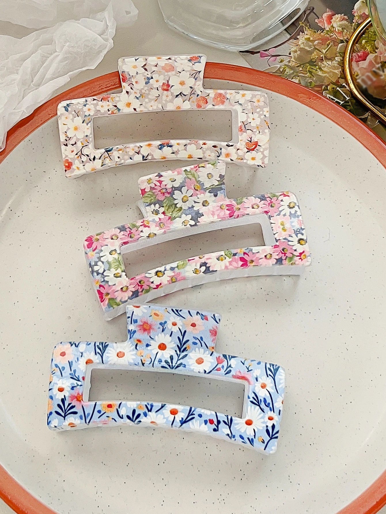 Medium Hair Claw Clips Strong Hold Matte Pink Versatile Set - Smarsty