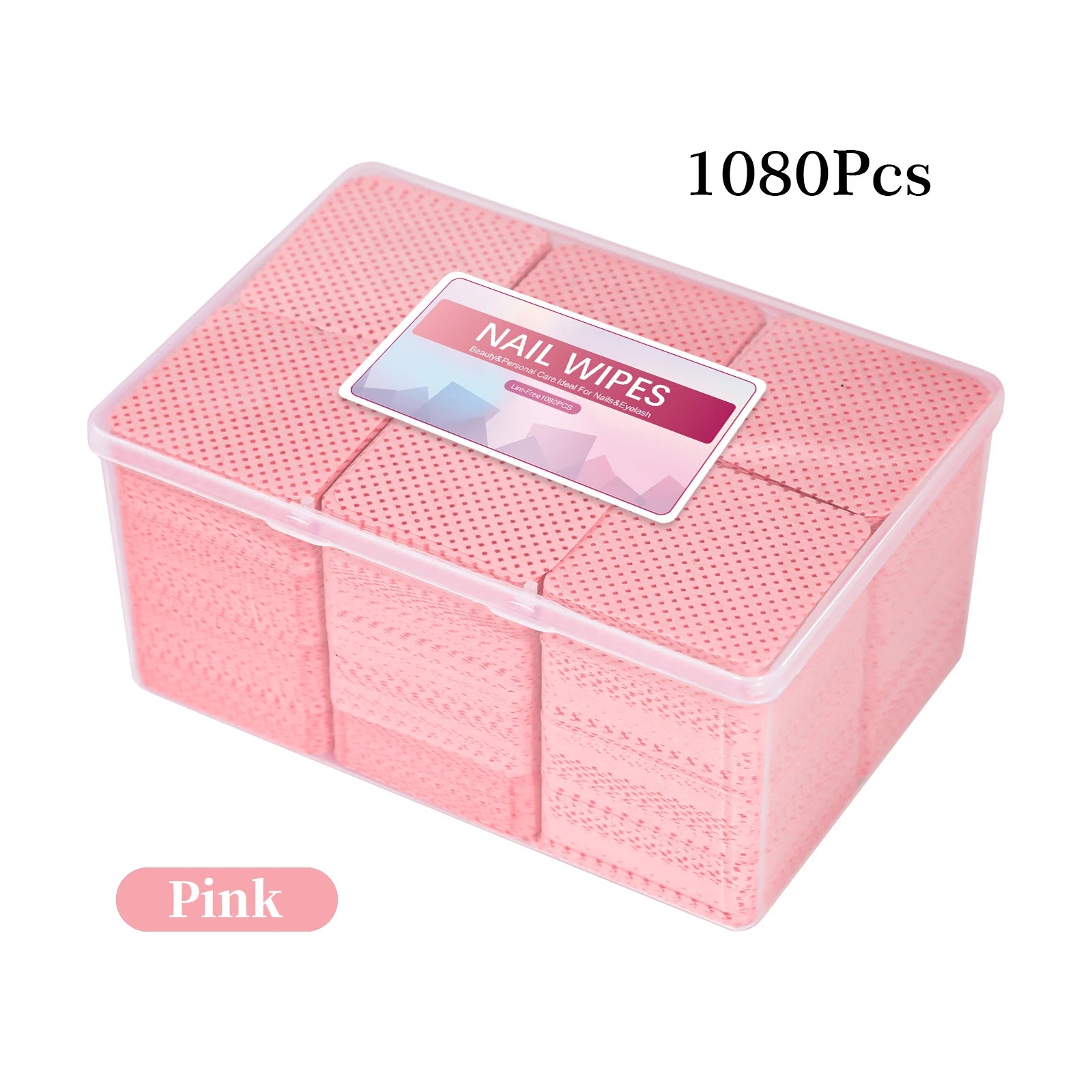 1080pcs Boxed Nail Art Lint-Free Eyelash Glue Wipes Paper Gel Polish Remover Clean Glue Cotton Pads Beauty Cleaning Tools - Smarsty