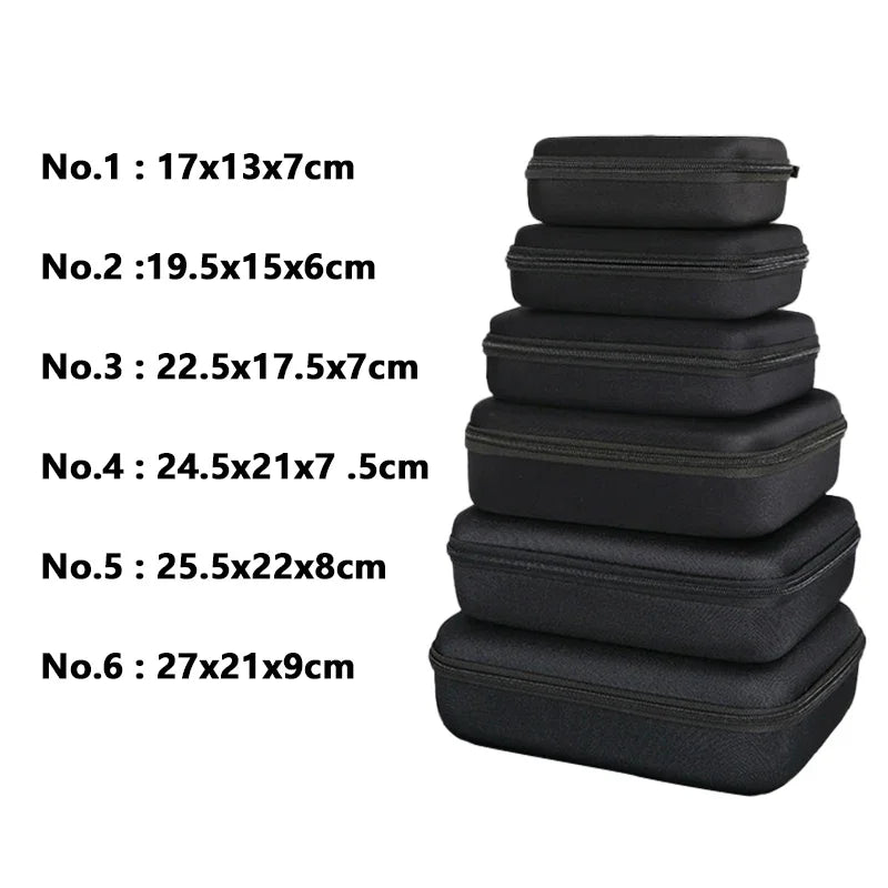 Multi Size EVA Hard Storage Box Travel Case Zipper - Smarsty