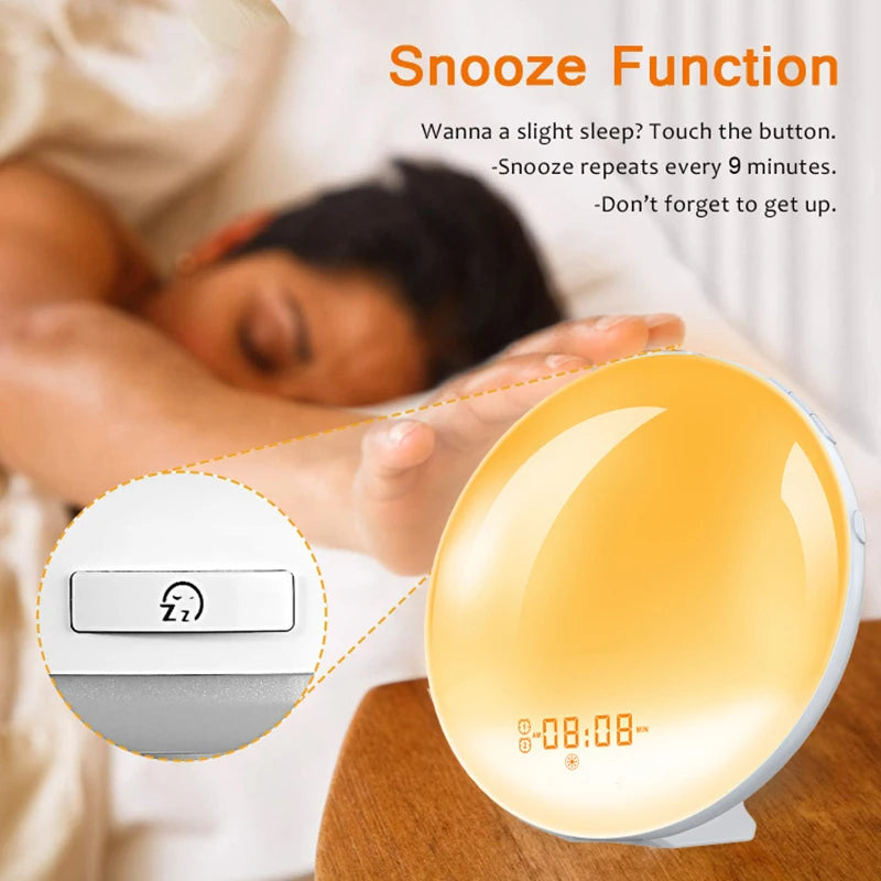 Wake Up Light Alarm Clock with Sunrise Simulation - Smarsty