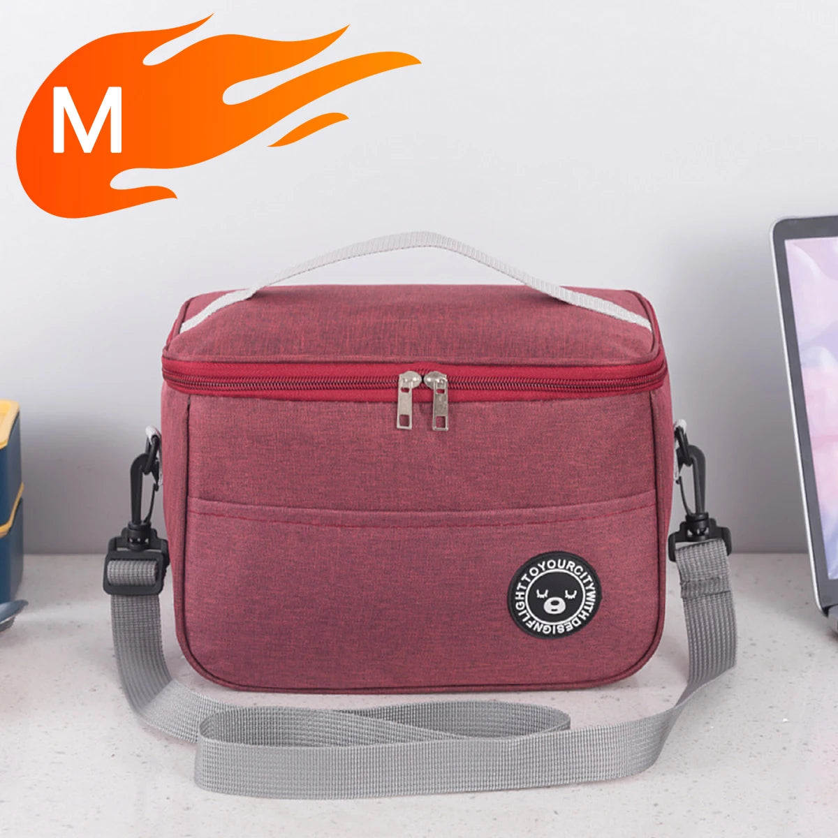 Insulated Lunch Bag With Shoulder Strap Waterproof Design - Smarsty