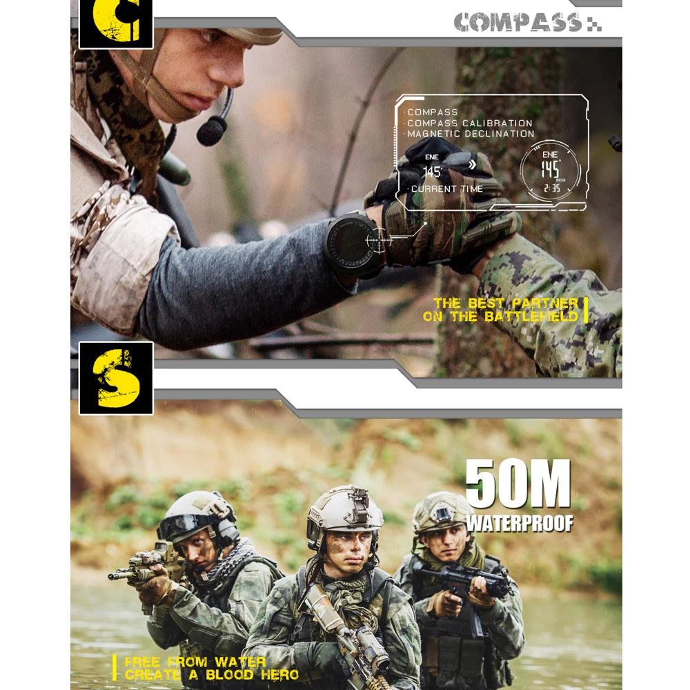 North Edge Men's Waterproof Digital Sports Watch with Altimeter - Smarsty