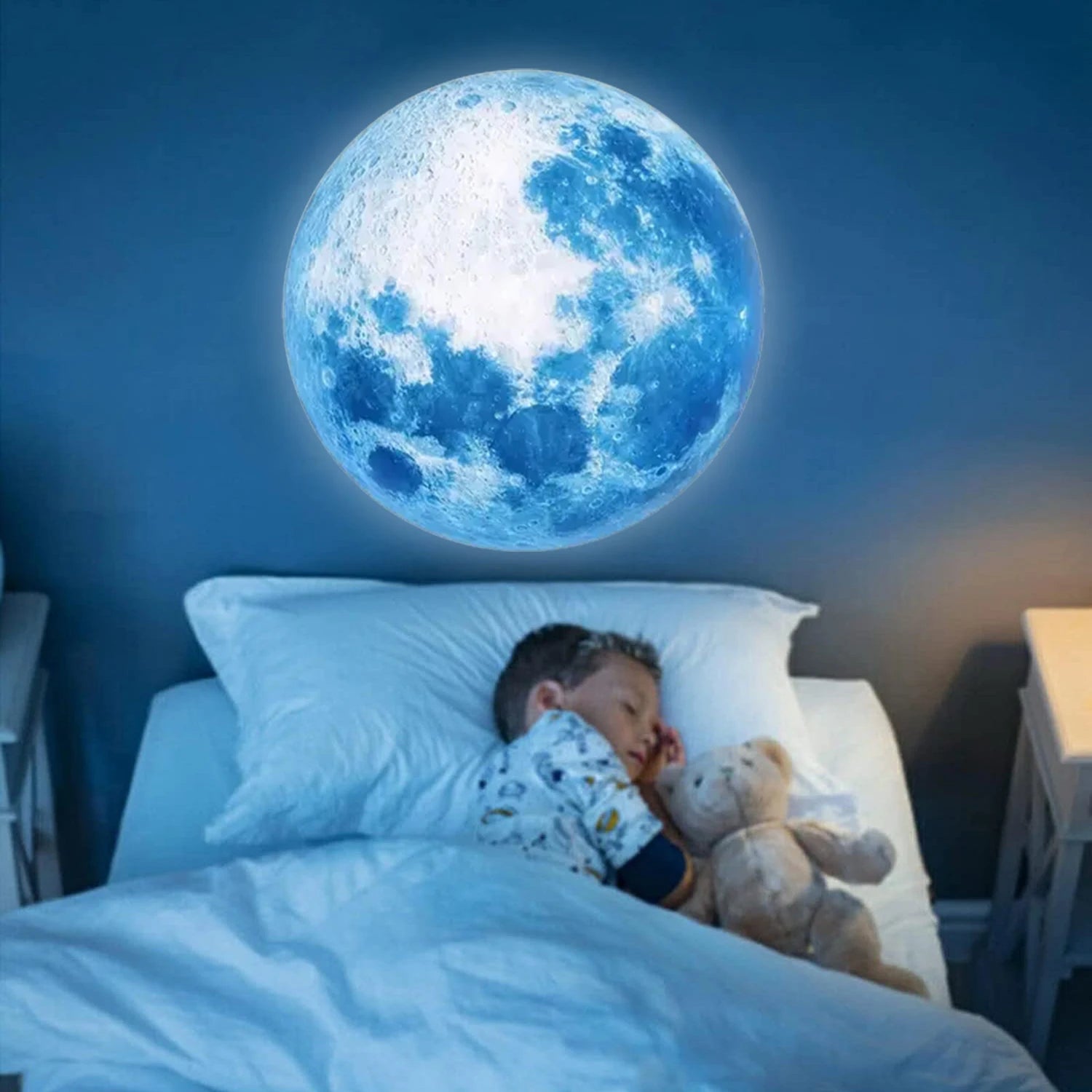 Blue Planet LED Moon Lamp for Atmospheric Night Lighting - Smarsty