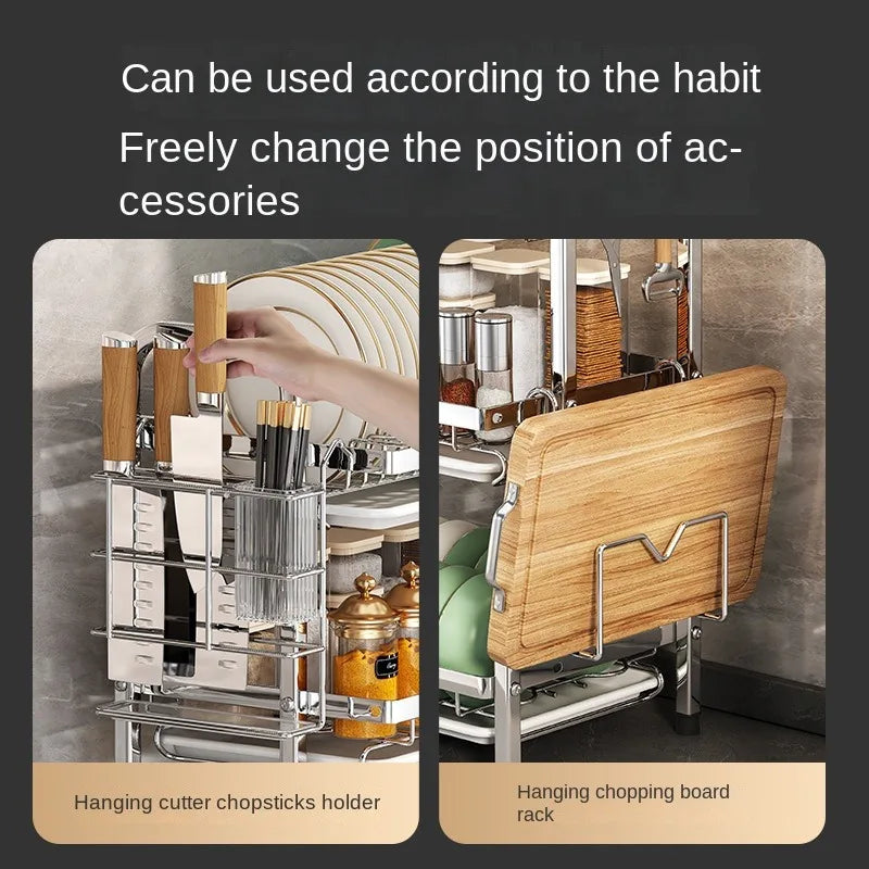 Dish Drying Rack Compact Kitchen Dish Rack Drainboard Set Large Rust-Proof Dish Drainer with Utensil Holder by Smarsty