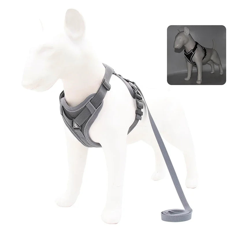 No Pull Adjustable Dog Harness and Leash Set - Smarsty