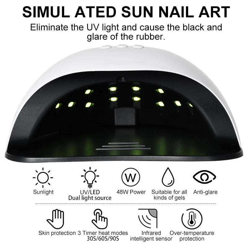 Professional Gel Nail Polish Kit with UV LED Dryer - Smarsty