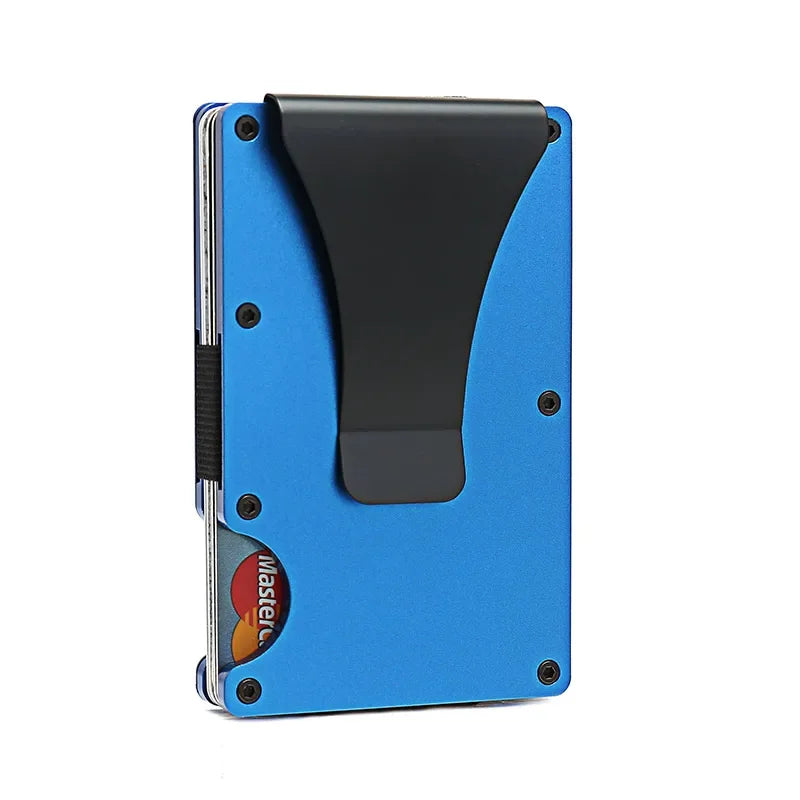 Carbon Fiber Metal Minimalist Slim Credit Card Holder Wallet Carteira for Men Cartera Tarjetero Hombre RFID Bank Cardholder Case
