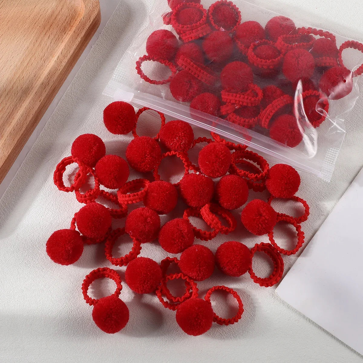 20 Pack Girls Plush Hair Bands Soft Colorful Ties Set - Smarsty