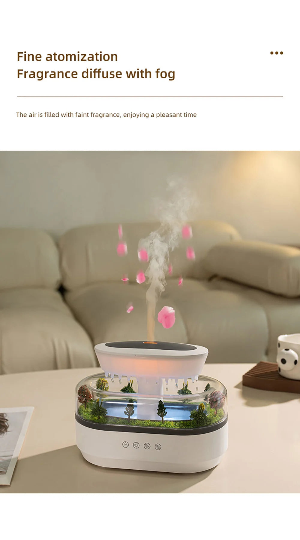 Colorful Ultrasonic Aroma Humidifier With Essential Oil Diffuser - Smarsty