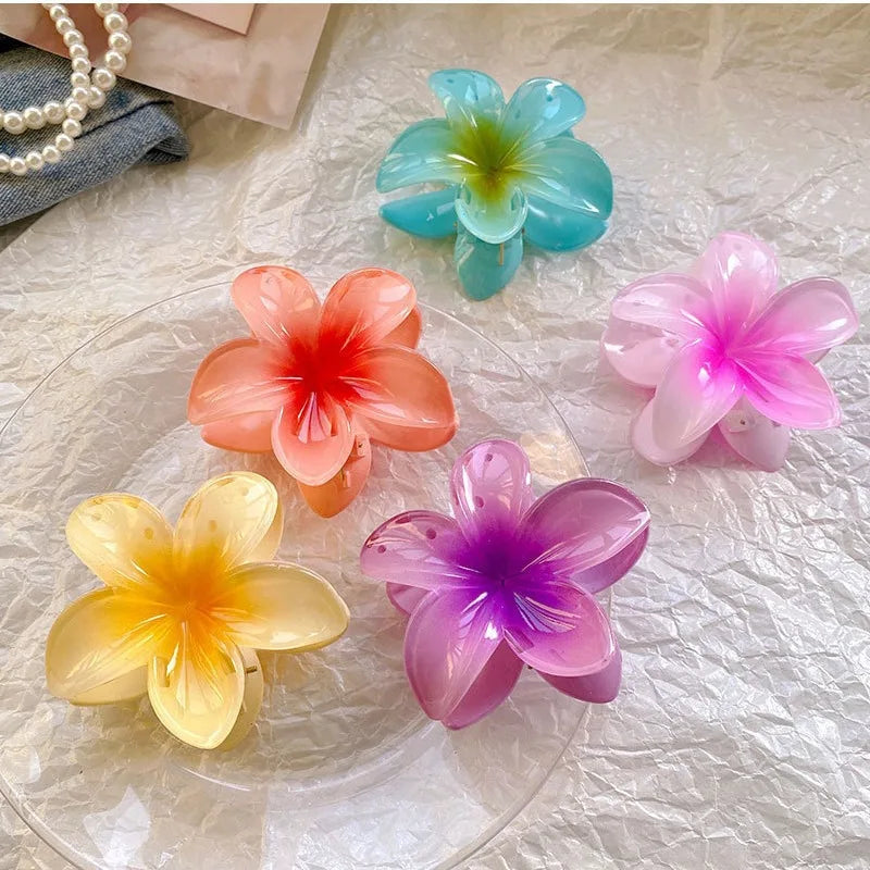 Five-Petal Flower Acrylic Hair Clip for Summer Style - Smarsty