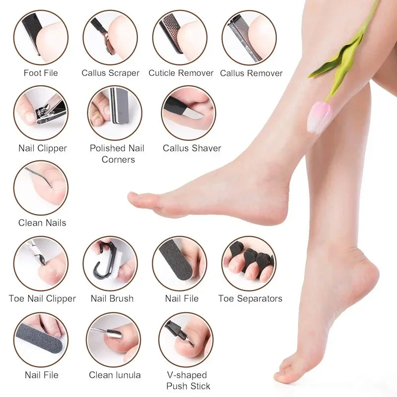 27PCS Stainless Steel Foot Care Kit for Smooth Skin - Smarsty