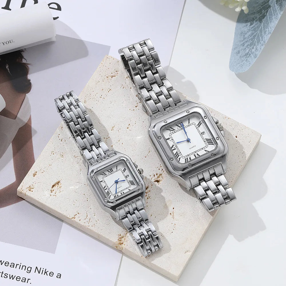 Luxury Stainless Steel Women's Quartz Watch with Calendar - Smarsty