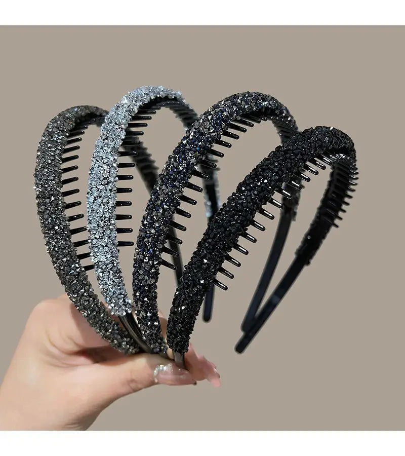 Non Slip Rhinestone Headbands With Secure Wave Grip - Smarsty