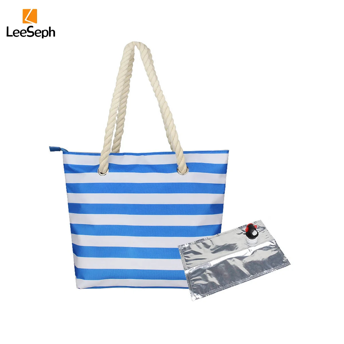 Leeseph Beach Wine Tote Bag with Hidden Dispenser - Smarsty