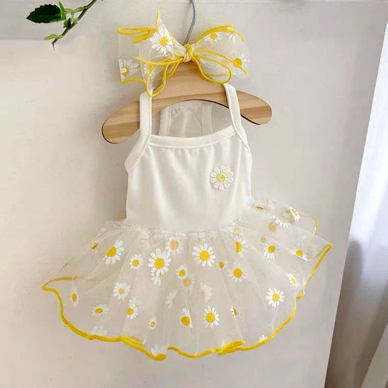 Cute Summer Dog Princess Dress with Bow Lace - Smarsty