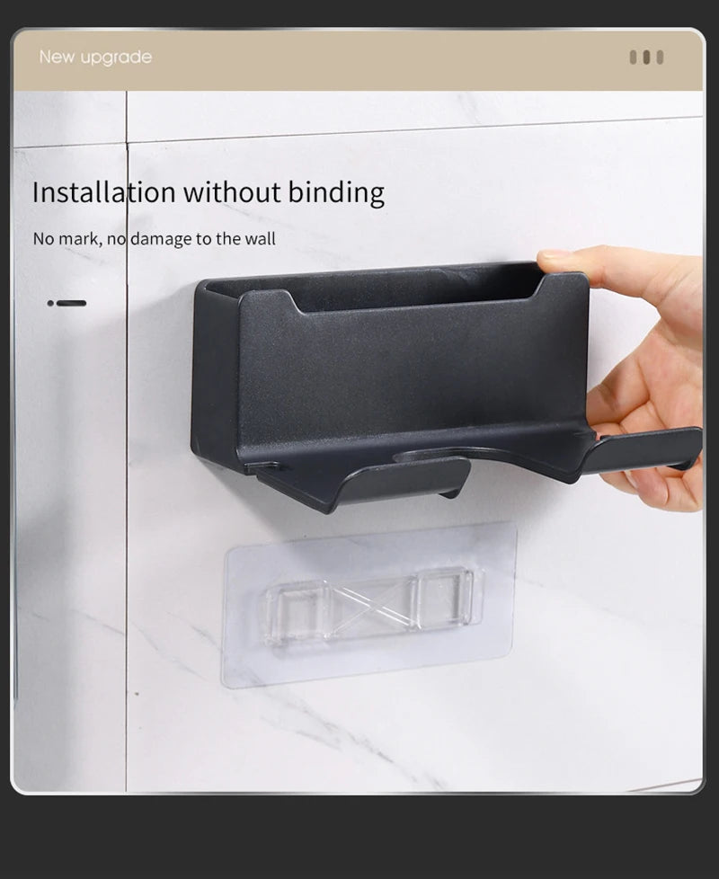 Wall Mounted Hair Dryer Holder Organizer for Bathrooms - Smarsty
