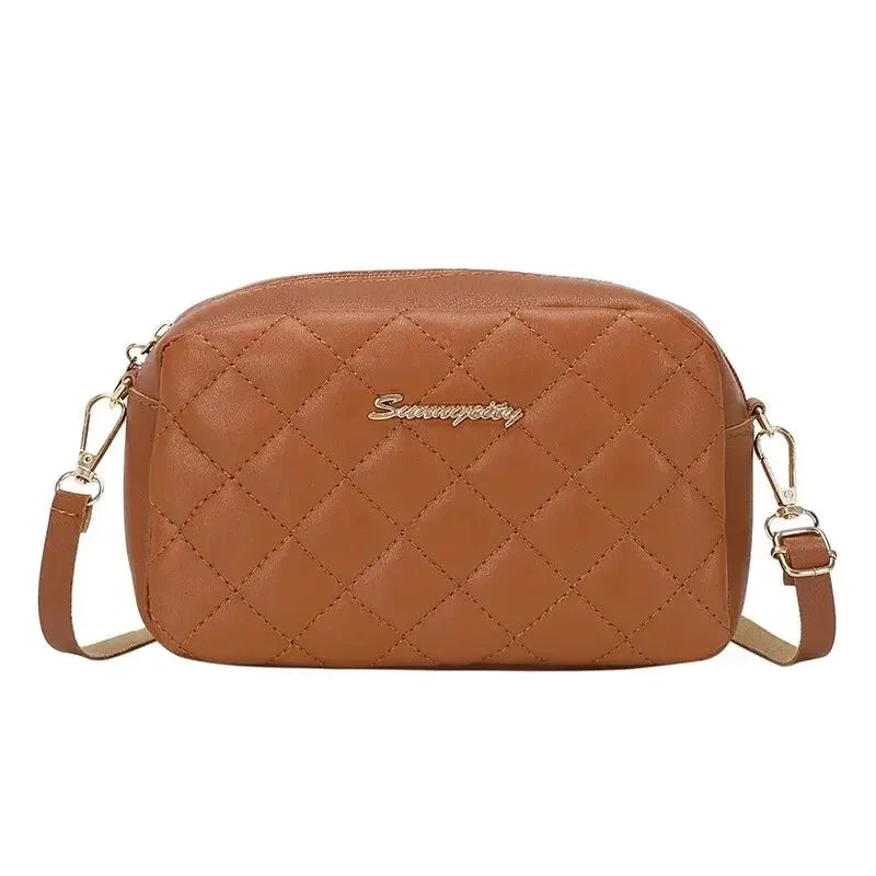 Embroidered Camera Bag Crossbody For Women Checkered - Smarsty