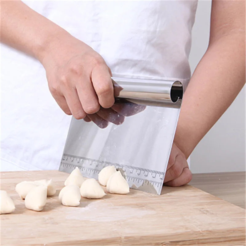 Stainless Steel Dough Scraper with Measuring Scale - Smarsty