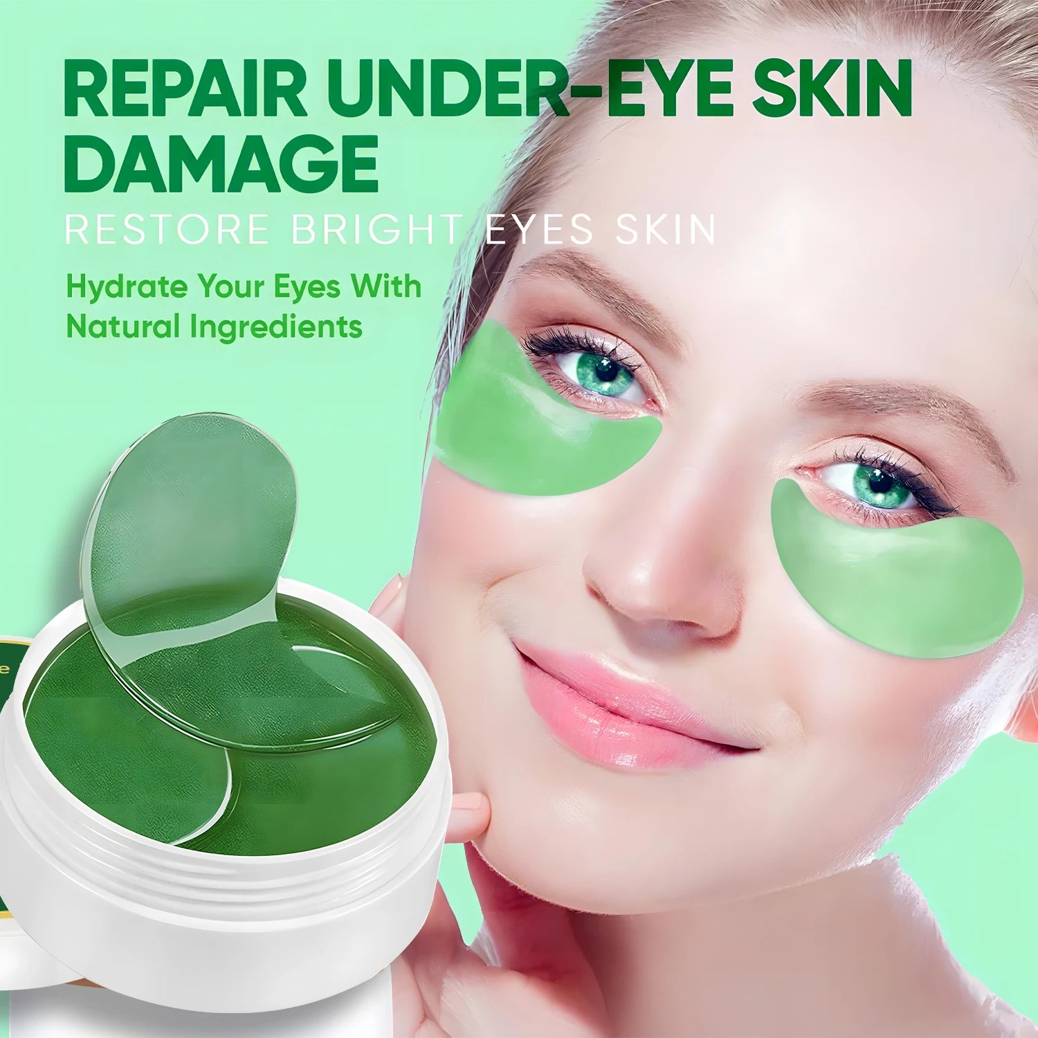 Seaweed Hyaluronic Acid Eye Masks for Dark Circles - Smarsty