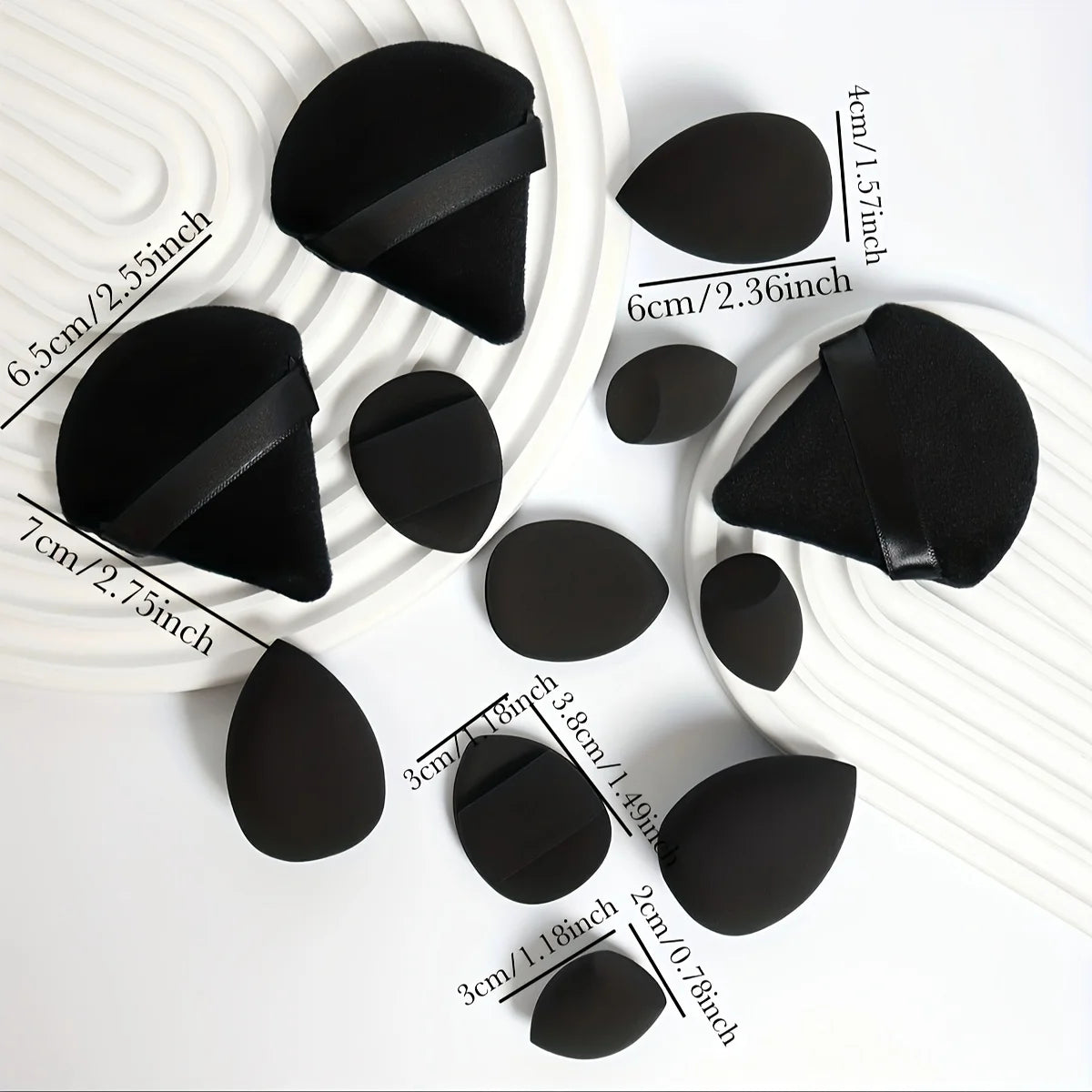 12-Piece All-Purpose Makeup Sponge Set for Flawless Application - Smarsty