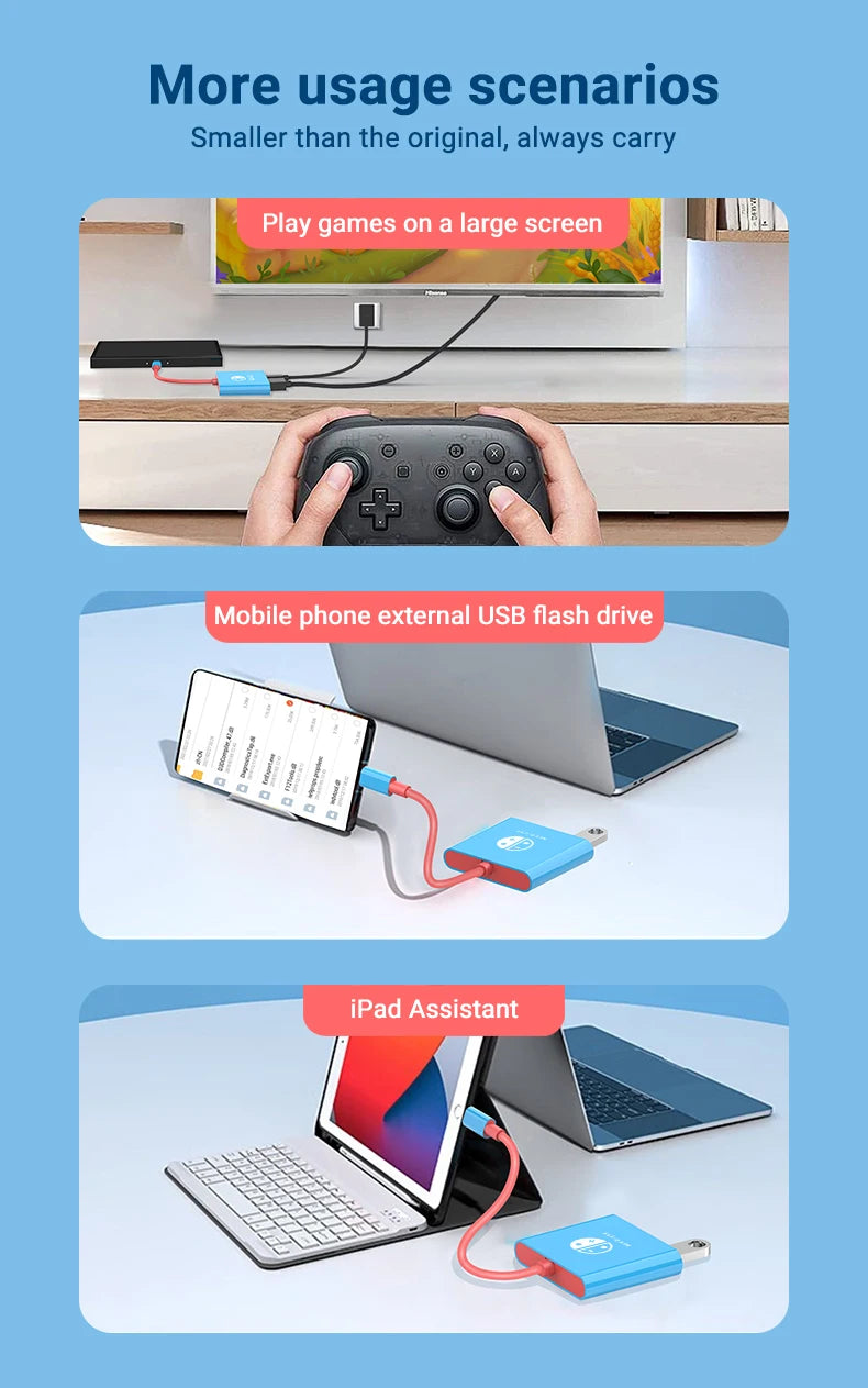 Portable USB C Hub With HDMI Travel And Gaming Dock