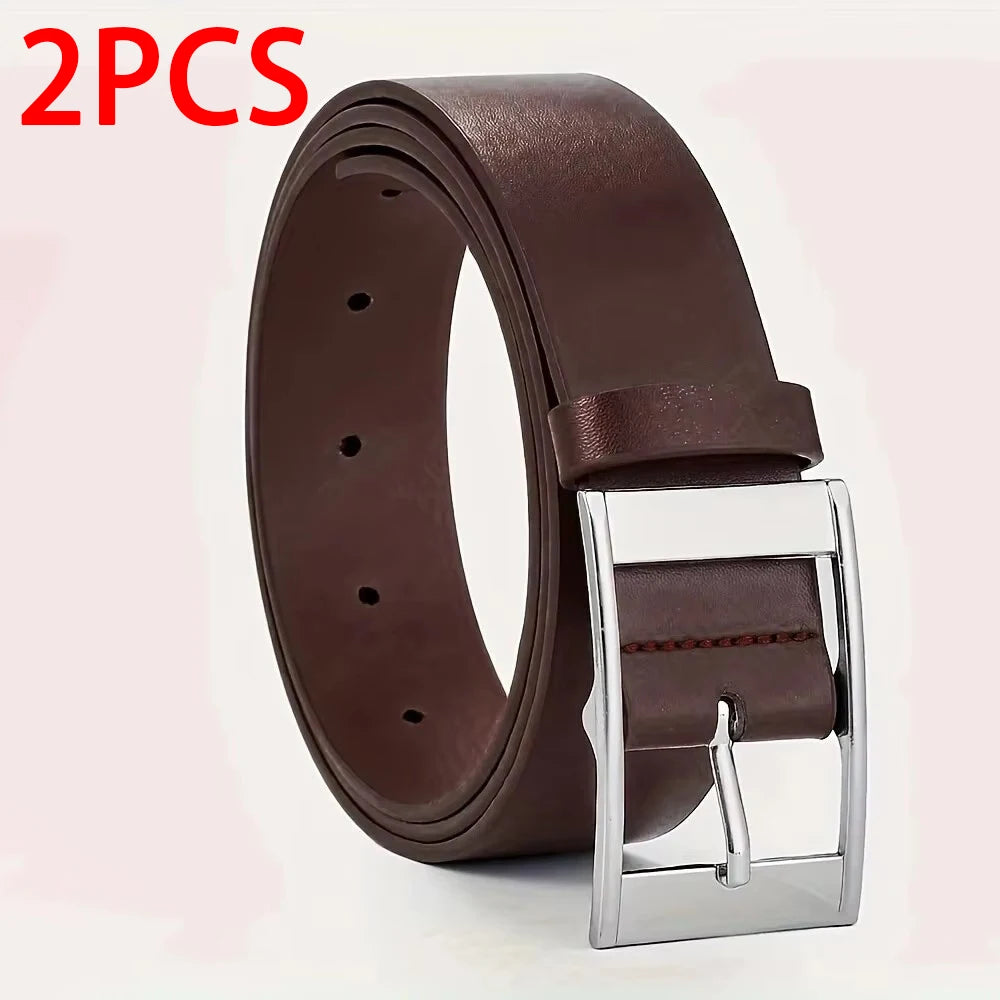 Luxury PU Leather Belt for Men with Metal Buckle - Smarsty
