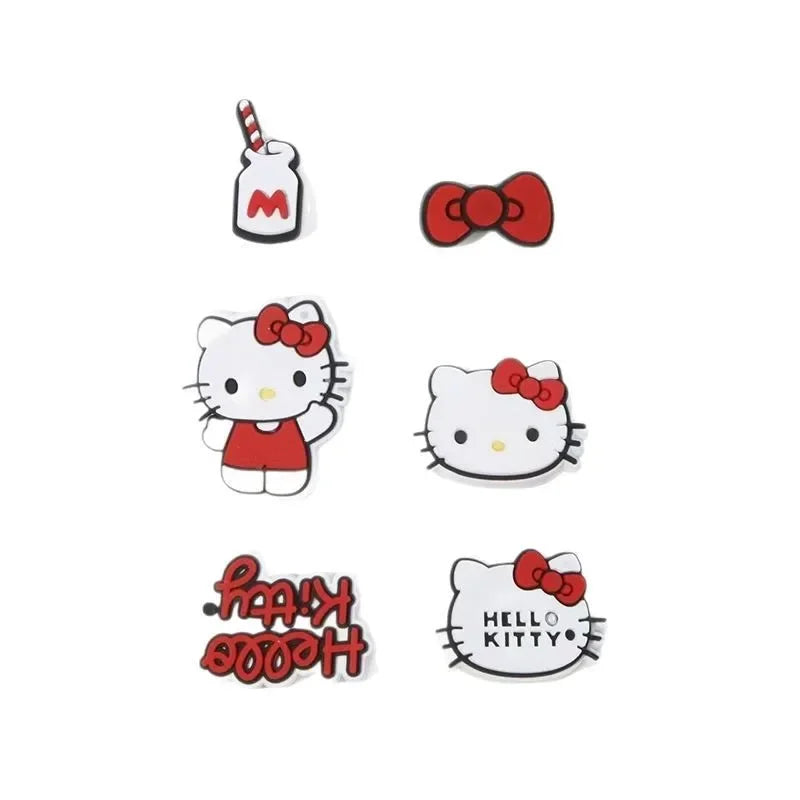 MINISO Sanrio Hello Kitty Shoe Charms DIY Detachable Hole Shoes Decorate Accessories Festival Party Gifts Christmas Gift
