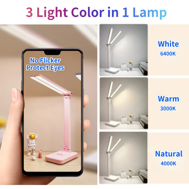 Dimmable LED Desk Lamp with Eye Protection Feature - Smarsty