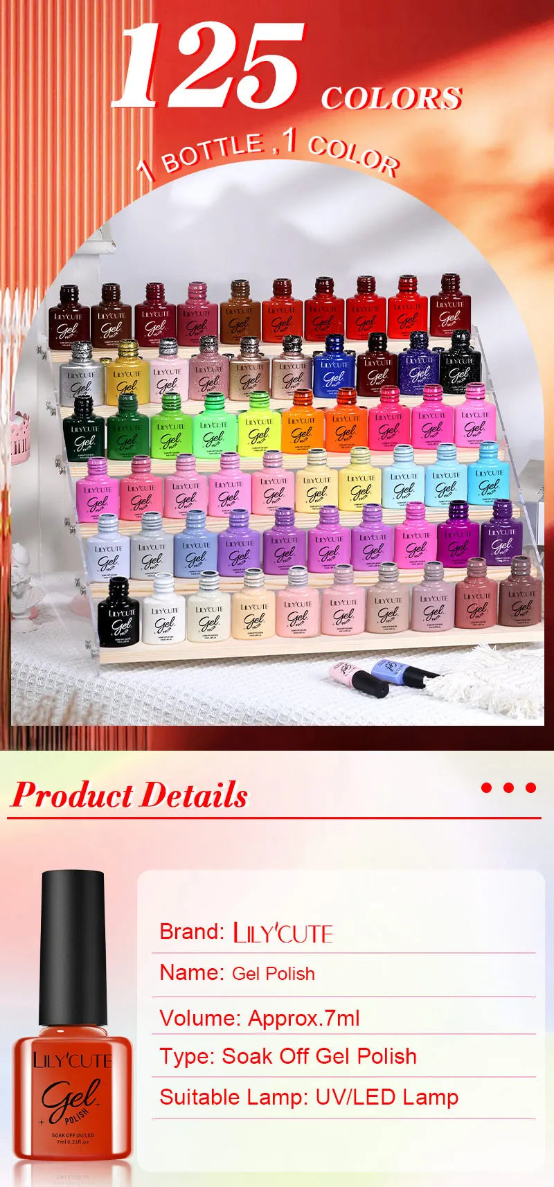 LILYCUTE 6 Piece Coffee Gel Nail Polish Set - Smarsty