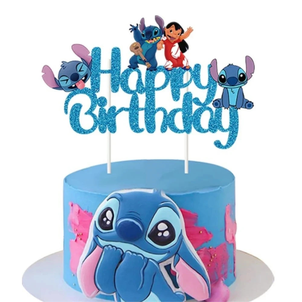 Disney Lilo and Stitch Birthday Cake Topper Decoration - Smarsty