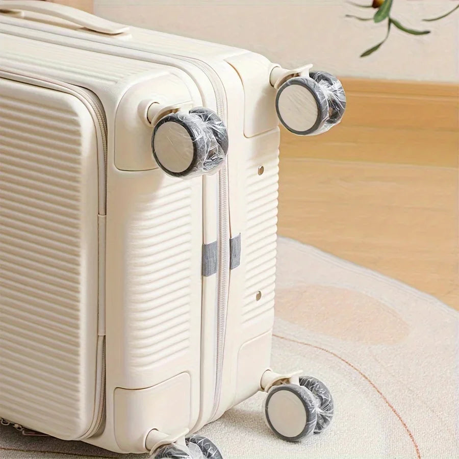 50/80pcs Luggage Wheel Covers - Dustproof Suitcase Protectors Wheel, Disposable Travel Accessories for Trolley Cases