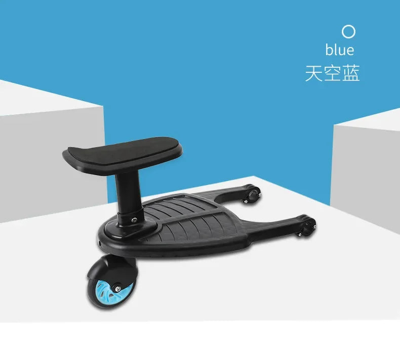 Universal Strollers Step Board Adapter with Seat Second Child Jogger Twins Scooter Baby Pram Hitchhiker Bumper by Smarsty