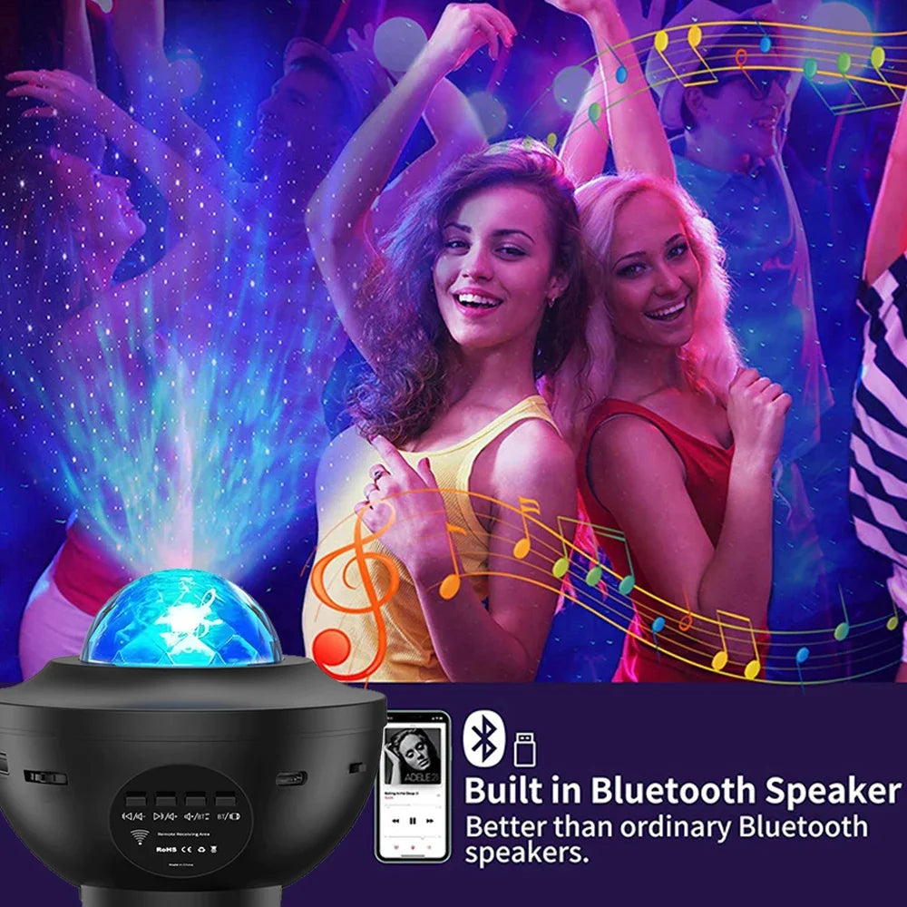 LED Starry Galaxy Projector with Bluetooth Music Player - Smarsty
