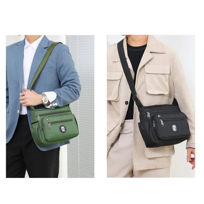 Mens Messenger Bag Crossbody Satchel Waterproof Oxford - Smarsty