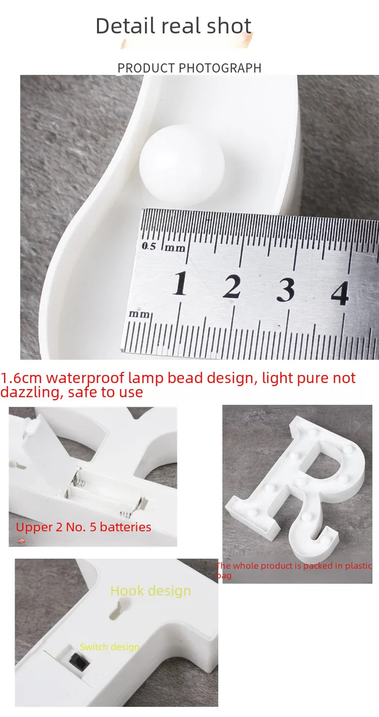 Colorful LED Letter Light for Weddings and Birthdays - Smarsty