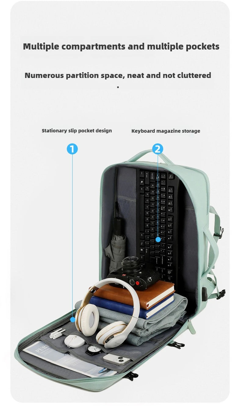 2025Men Women's Bag Large Capacity Journey Multifunction Backpack With Shoe Storage Multilayer Dry And Wet Separation Waterproof