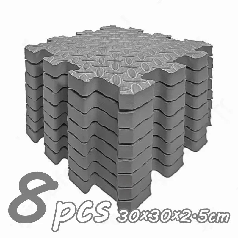 8Pcs/2.5cm Thick Nonslip Baby Crawling Play Mat Soundproof Puzzle Gym Mat for Children's Room and Eco-Friendly Puzzle Mat by Smarsty