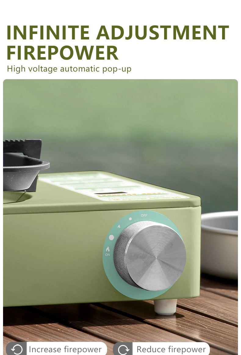 BISINNA Camping Gas Stove 5800W High Firepower Outdoor Portable Cassette Burner for Picnic Hiking Trekking by Smarsty