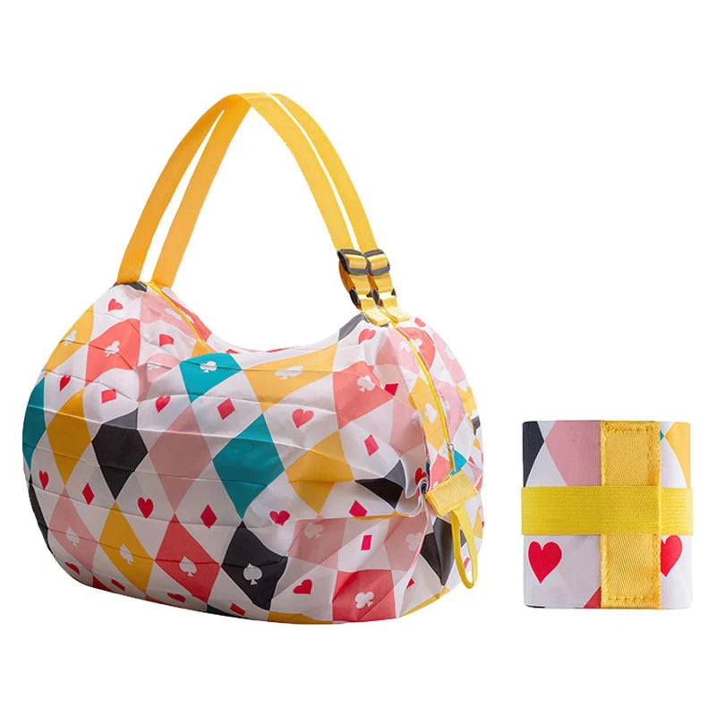 Foldable Waterproof Shopping Bag Portable Travel Tote - Smarsty