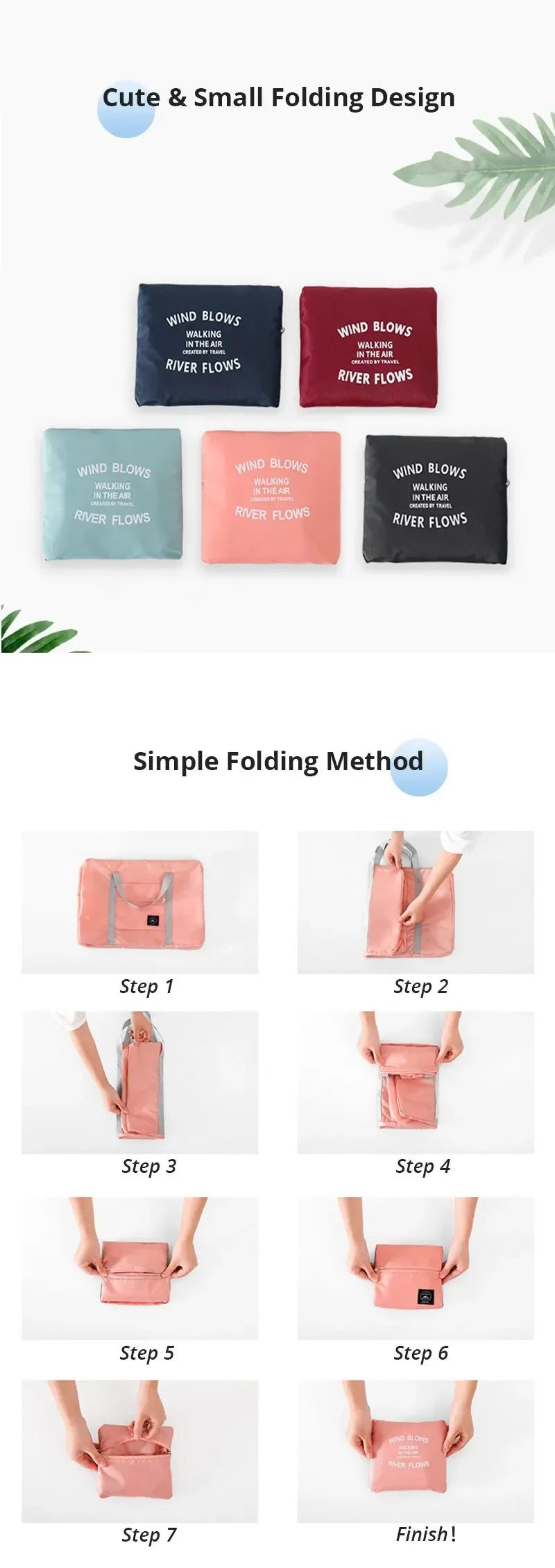 Foldable Travel Duffel Bags Two Pack For Carry On Luggage - Smarsty